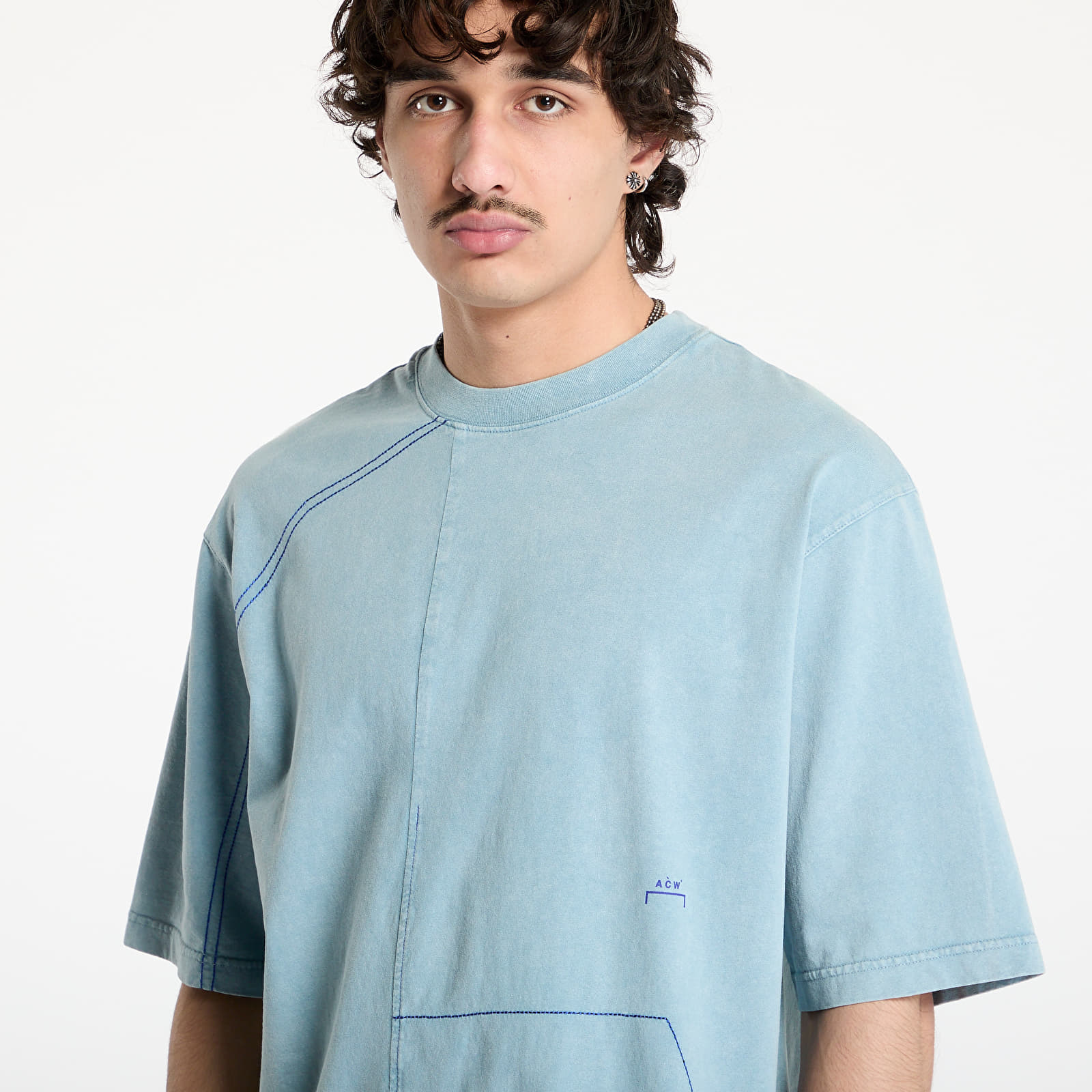 T-paidat A-COLD-WALL* Oblique T-Shirt Grey-Green/ Olive Grey
