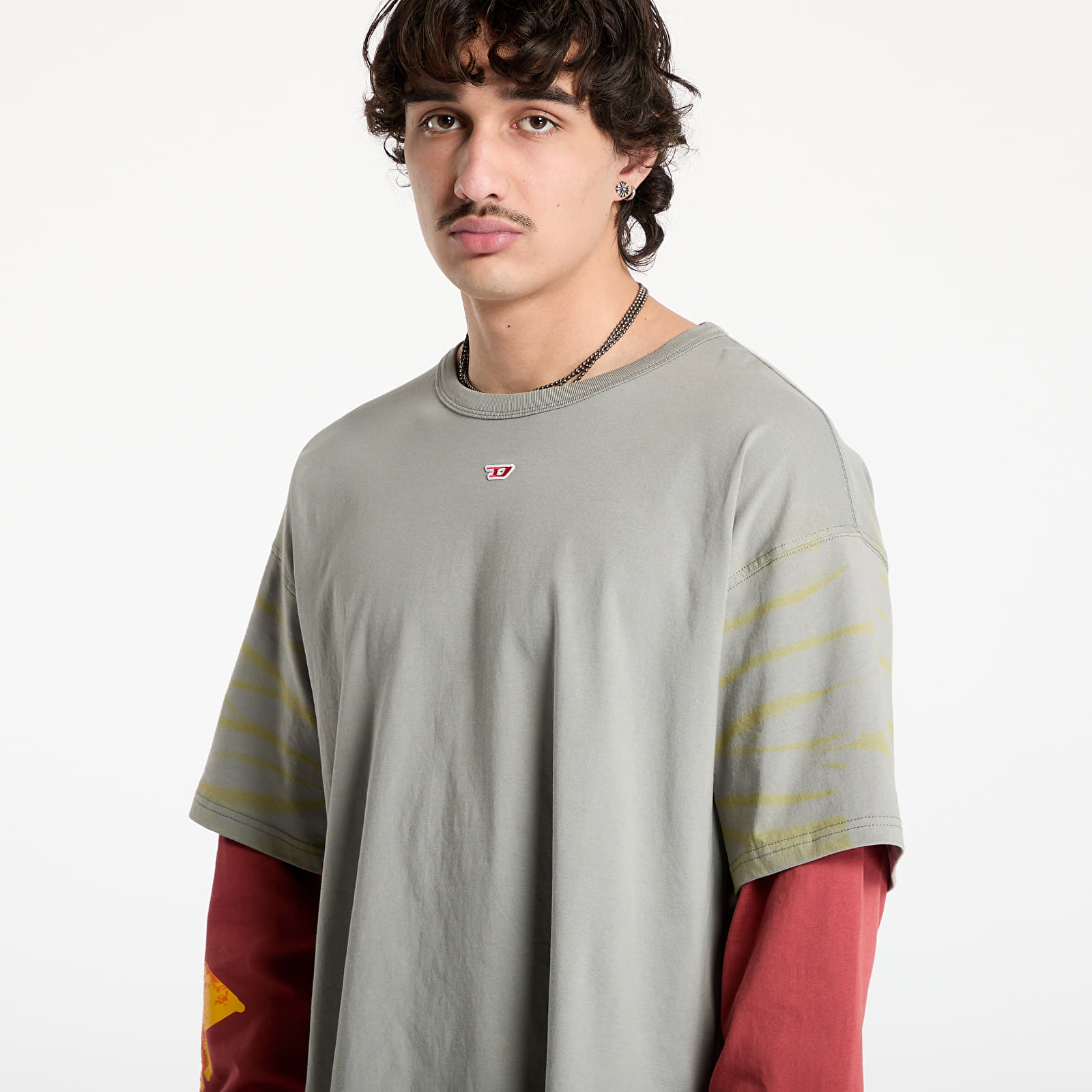 T-skjorter for menn Diesel T-Boxt-Db-Ls T-Shirt Neutral Gray