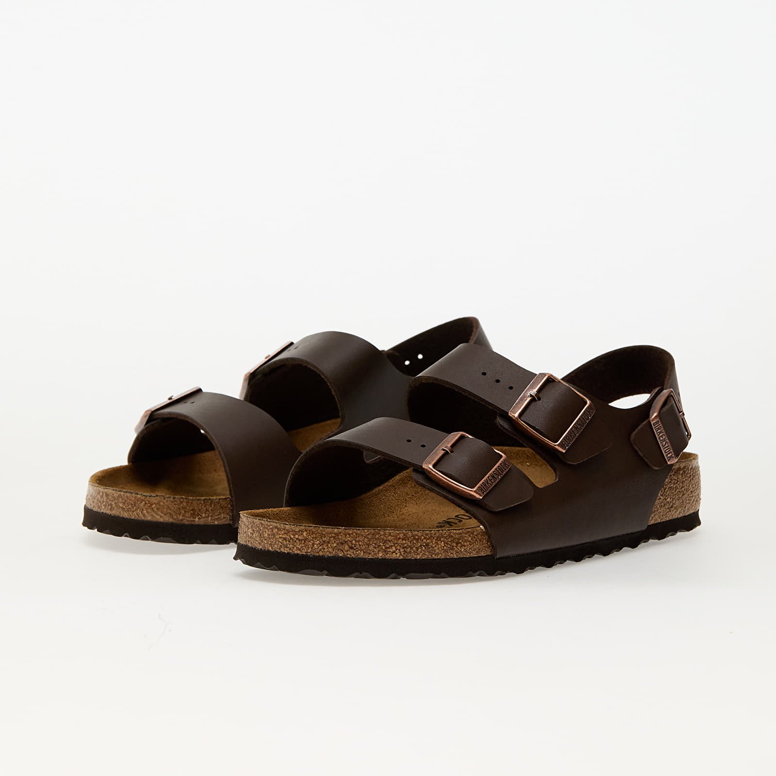 Férfi cipők Birkenstock Milano Birko-Flor dark brown