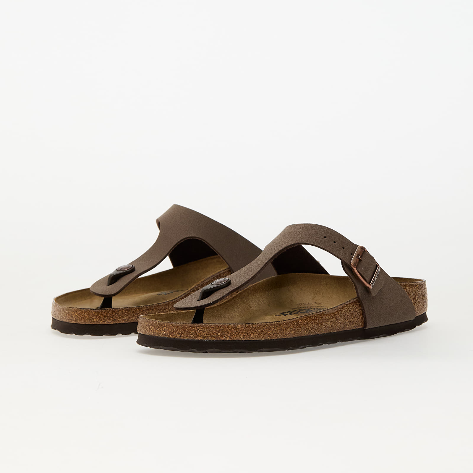 Frauen Birkenstock Gizeh Birko-Flor Birkibuc mocca