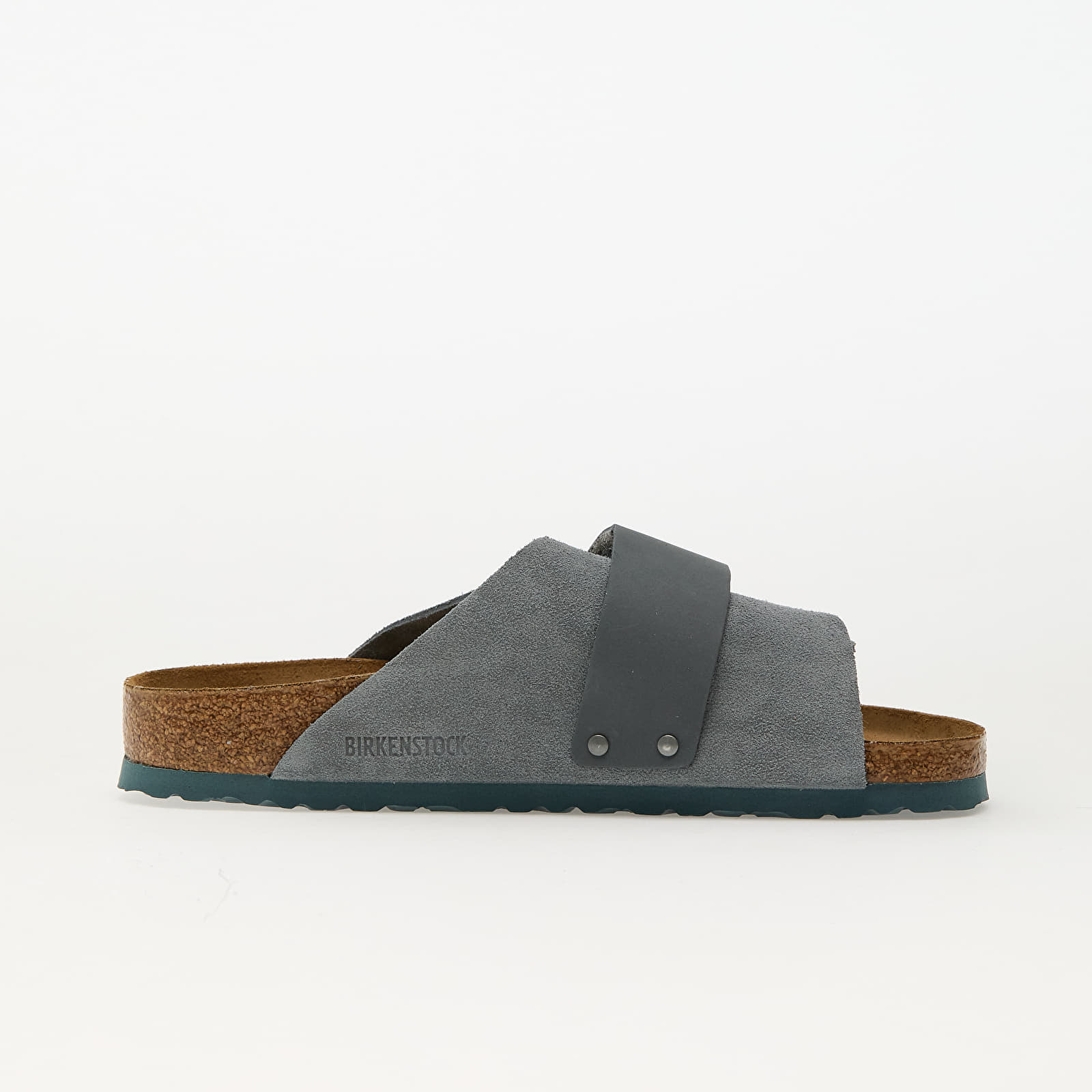 Skor för män Birkenstock Kyoto Nubuck Leather/Suede Basalt Gray
