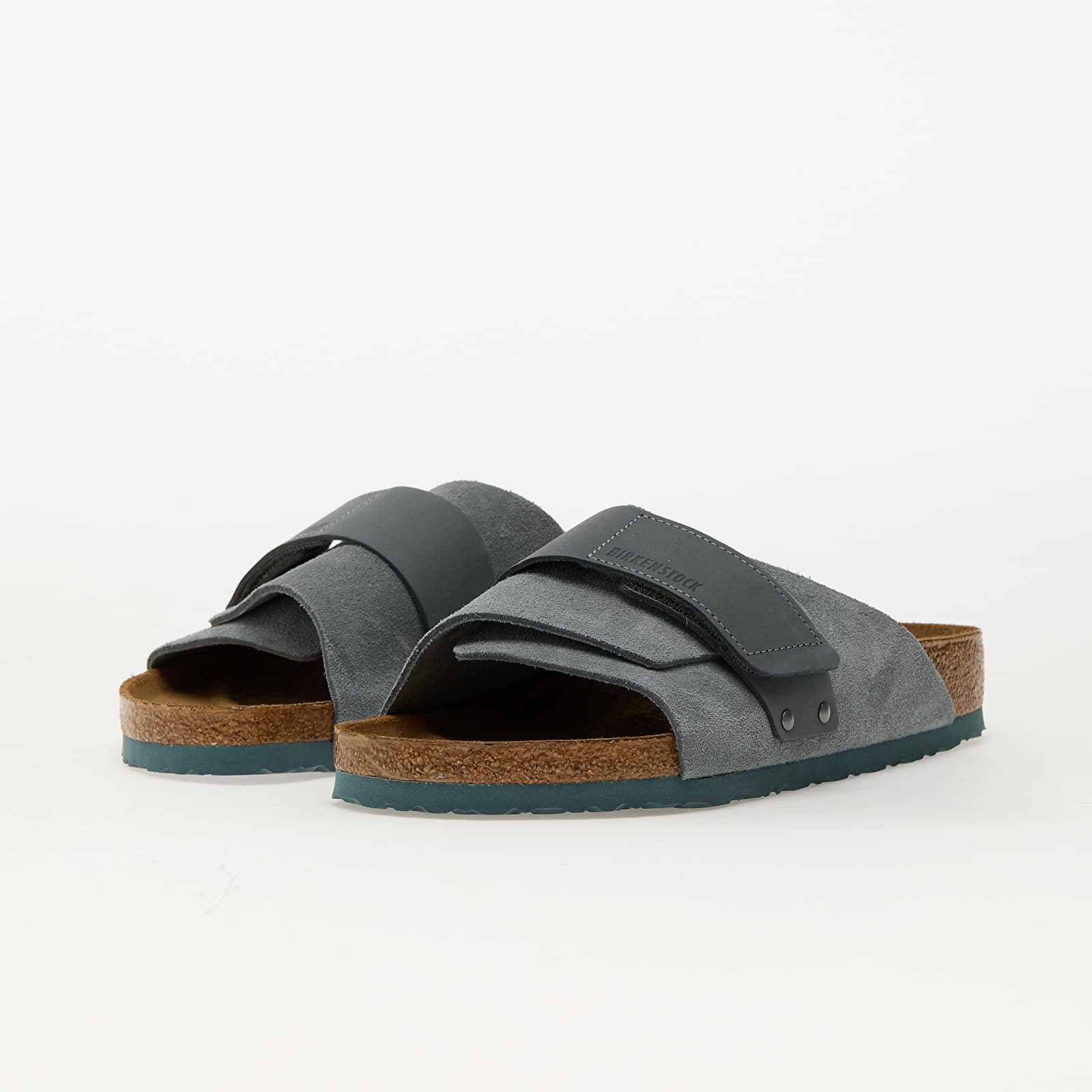 Skor för män Birkenstock Kyoto Nubuck Leather/Suede Basalt Gray
