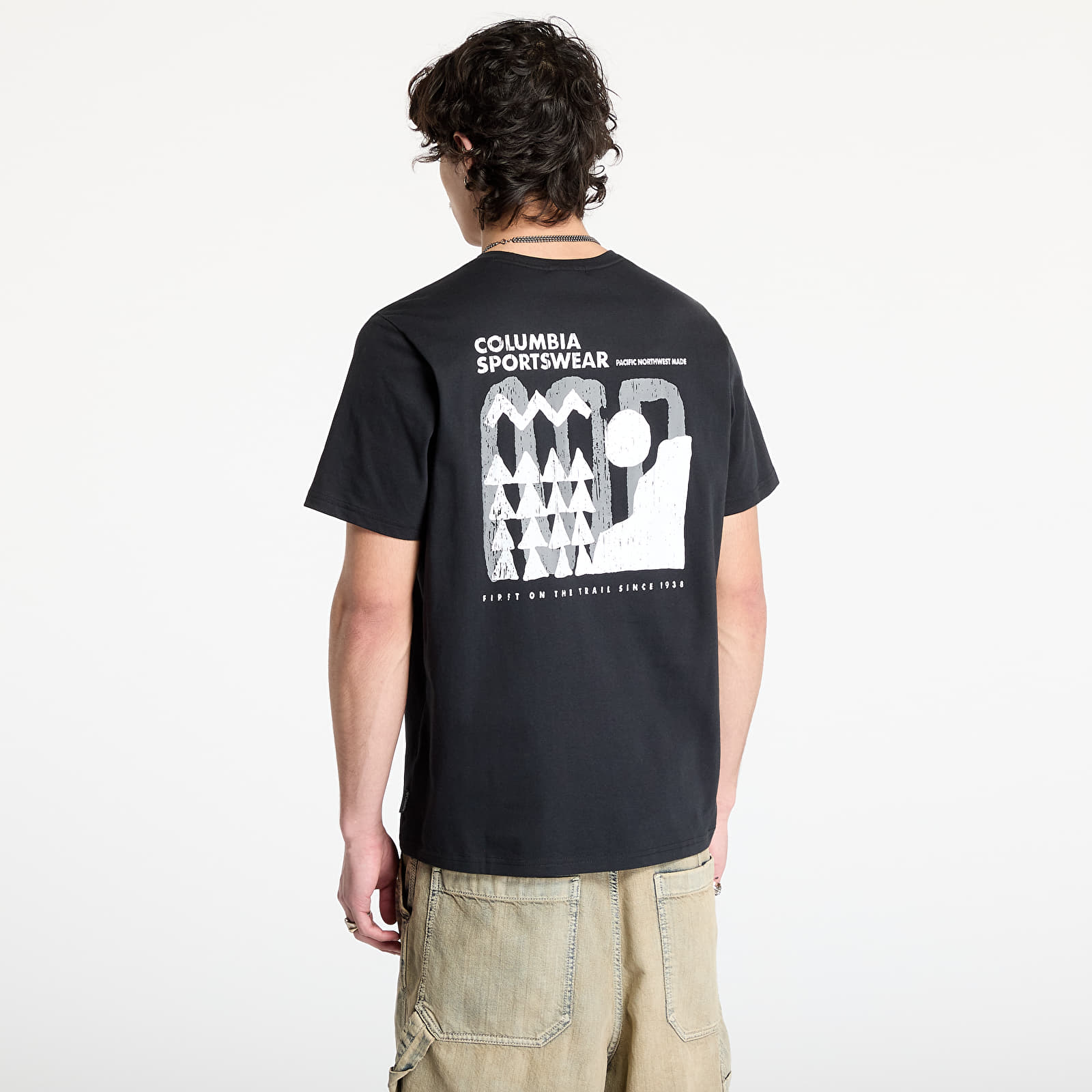 T-paidat Columbia Explorers Canyon™ Back SS Tee Black/ Explore Outdoors