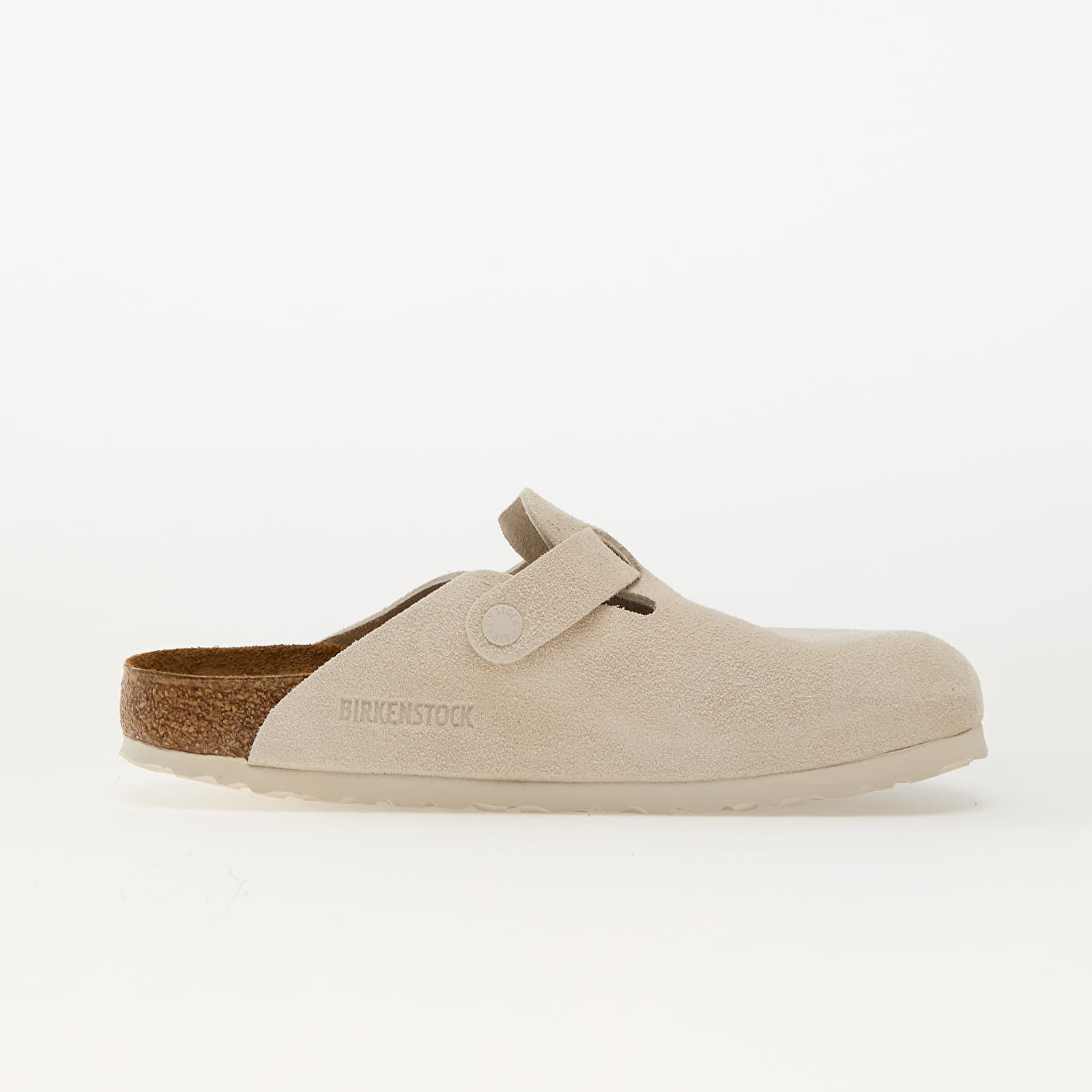 Naiste jalatsid Birkenstock Boston Soft Footbed Suede Leather Antique White