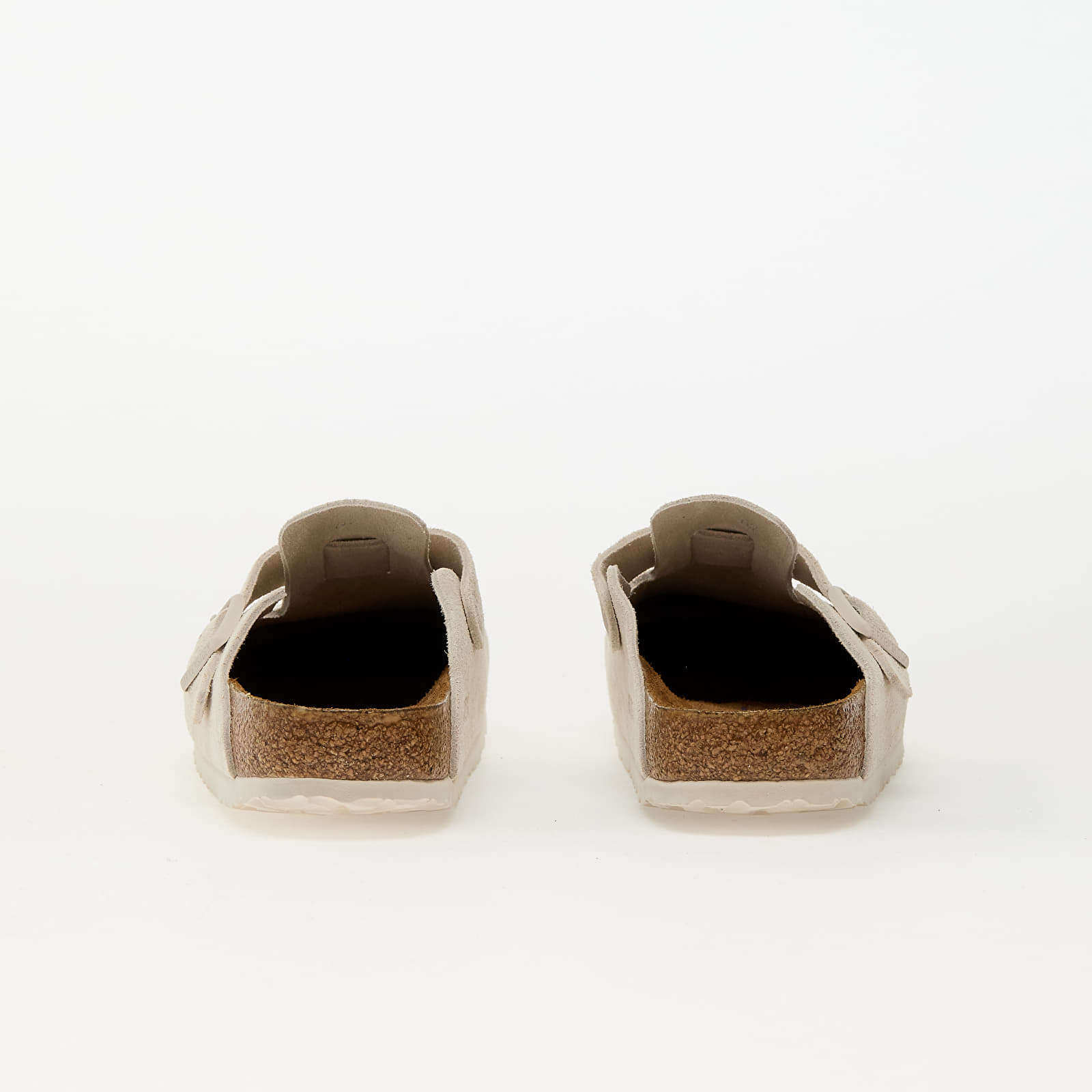 Naiste jalatsid Birkenstock Boston Soft Footbed Suede Leather Antique White