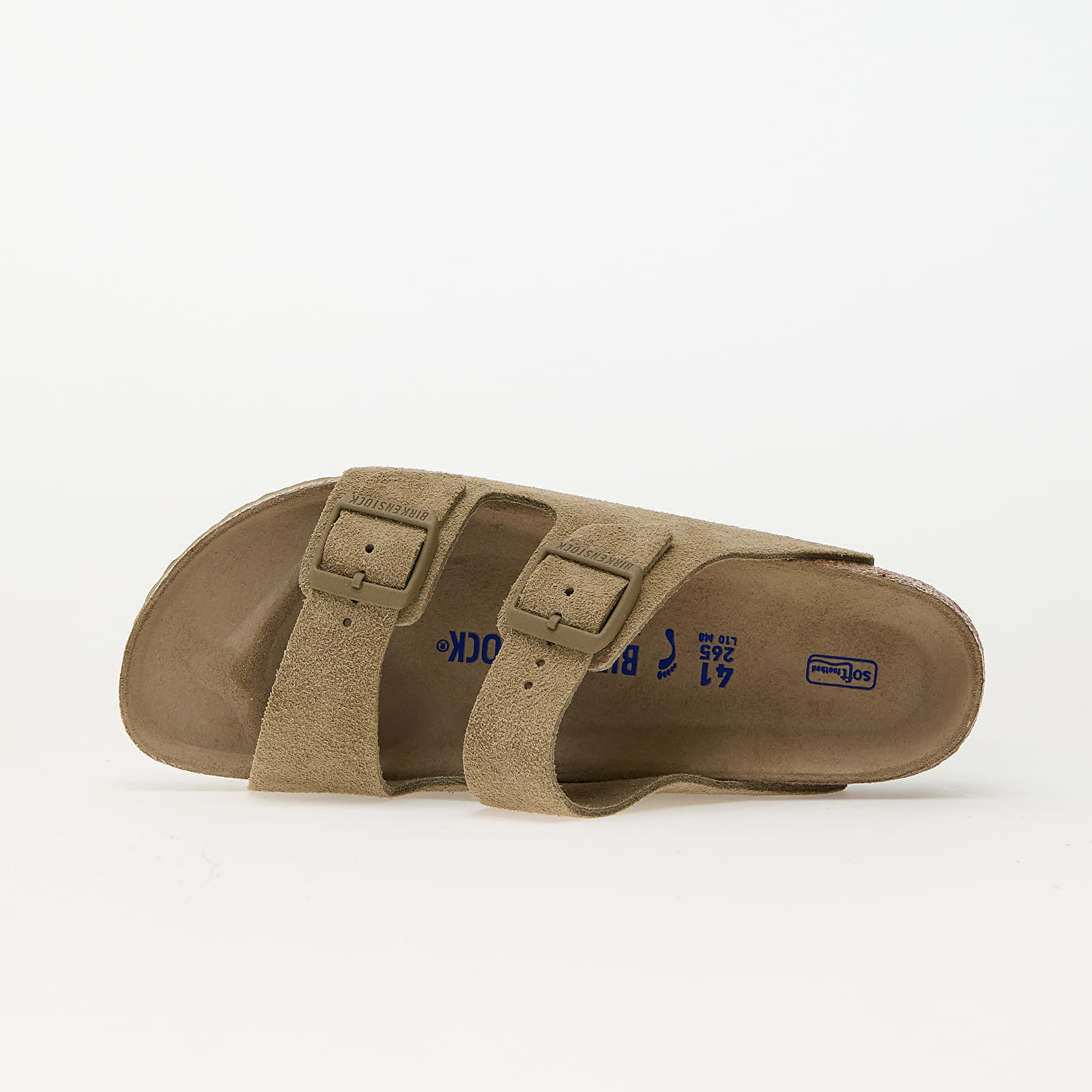 Ženski čevlji Birkenstock Arizona Soft Footbed Suede Leather Faded Khaki