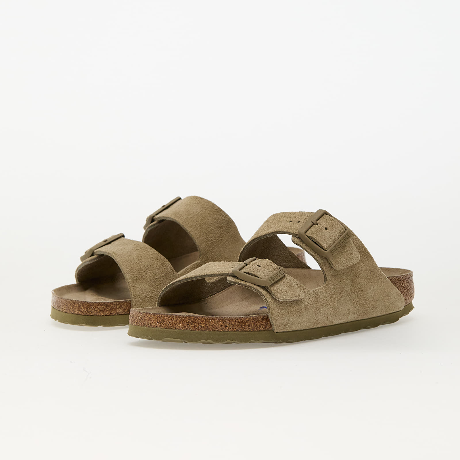 Women's shoes Birkenstock Arizona Soft Footbed Suede Leather Faded Khaki
