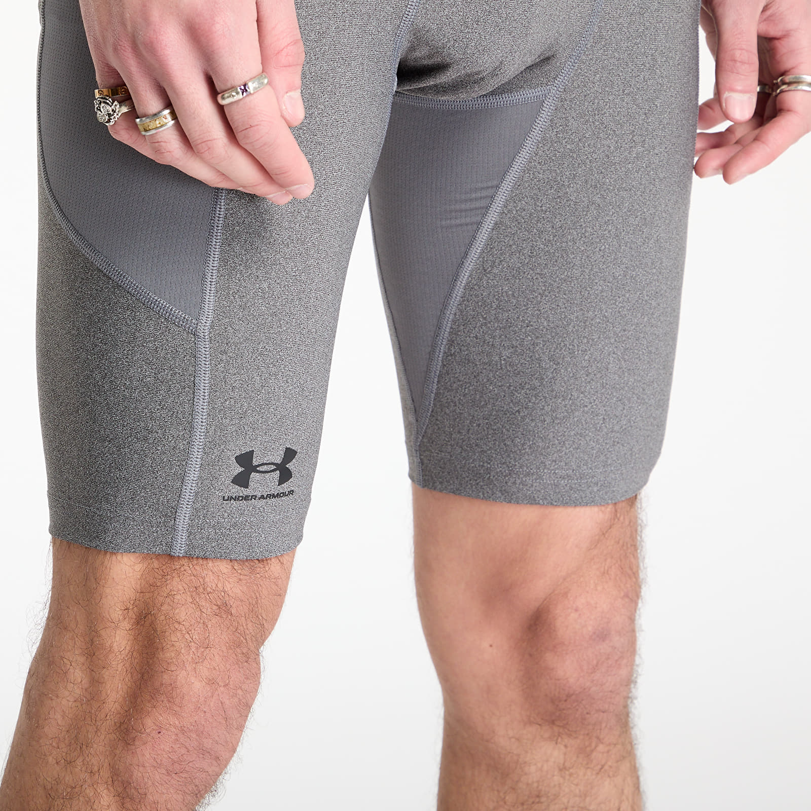 Šortky Under Armour Hg Armour Long Shorts Carbon Heather/ Black