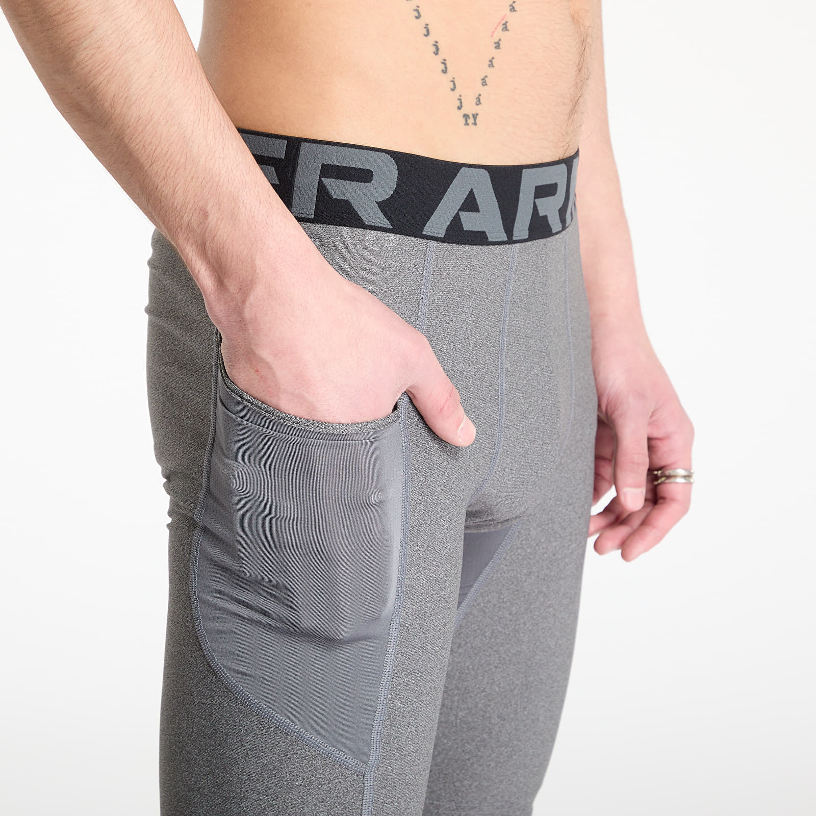 Šortky Under Armour Hg Armour Long Shorts Carbon Heather/ Black