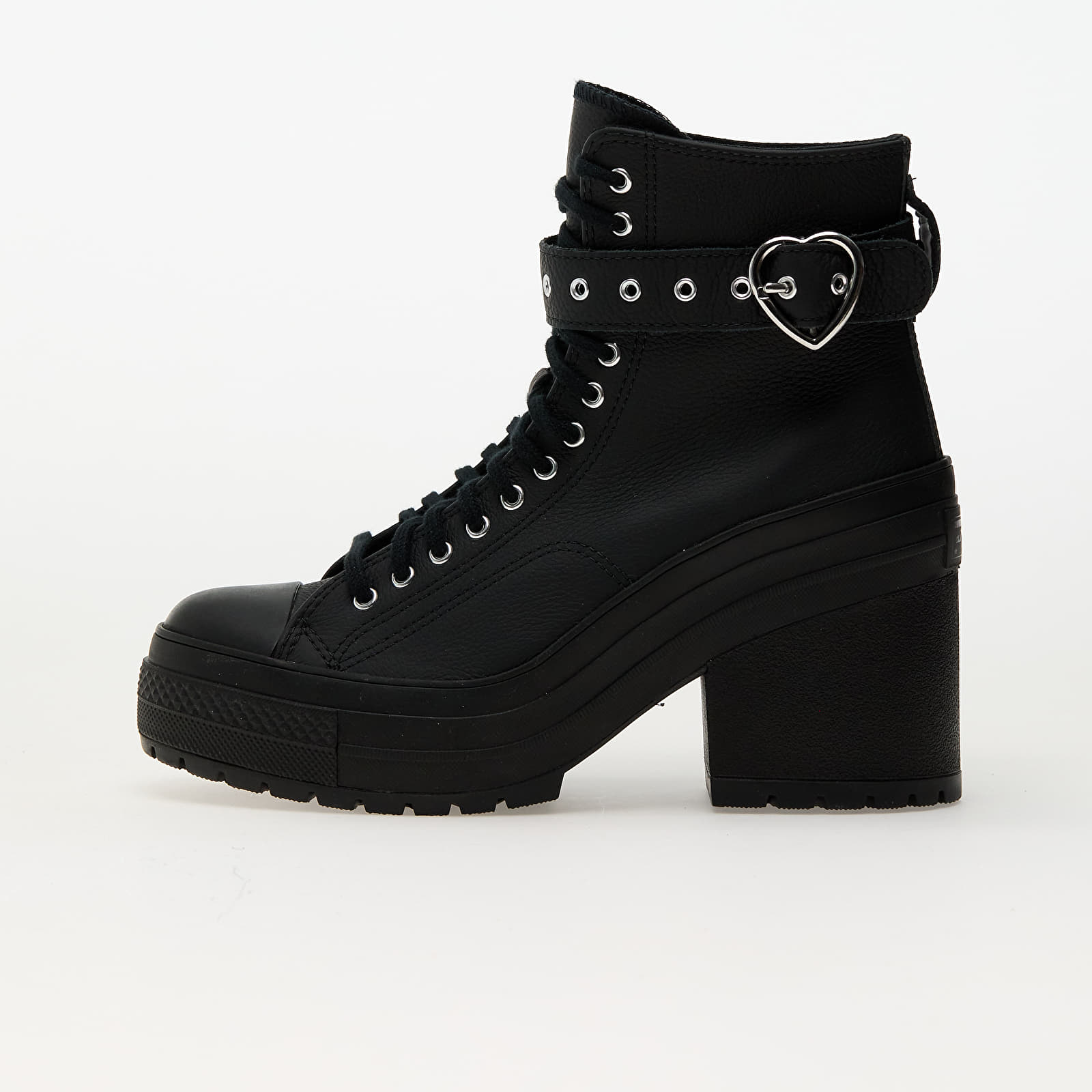 Dámské tenisky a boty Converse Chuck 70 De Luxe Heel Hi Black/ Black