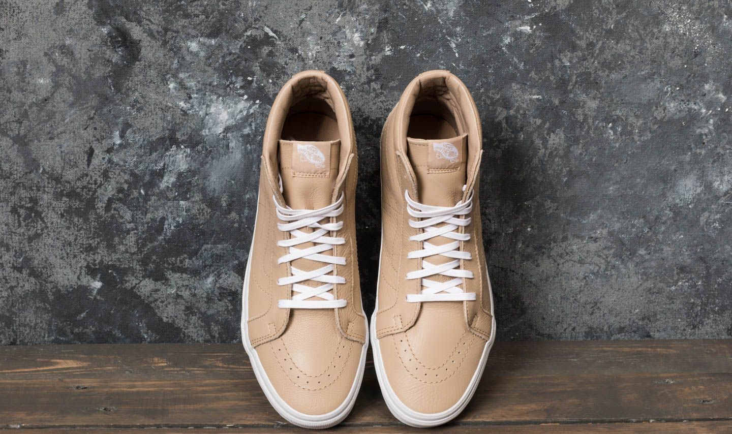 All white vans sk8 hi leather clearance