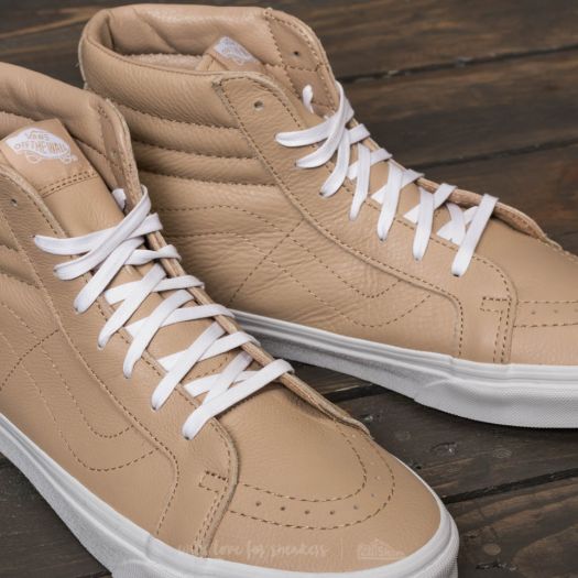 Vans leather brown true white cheap