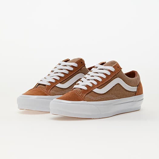 Tan Suede Vans Tan Vans Low Top Vans Sk8-Low Canvas/Suede Incense