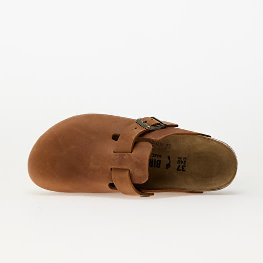 Birkenstock Boston Natural Leather Oiled Cognac | Footshop