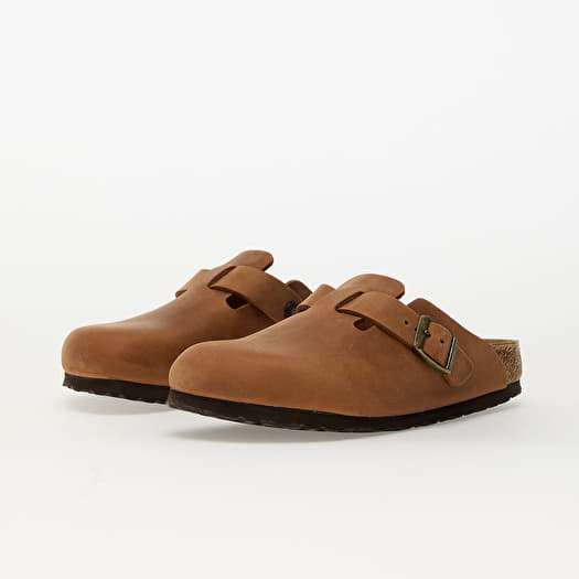 Birkenstock Boston Natural Leather Oiled Cognac | Footshop