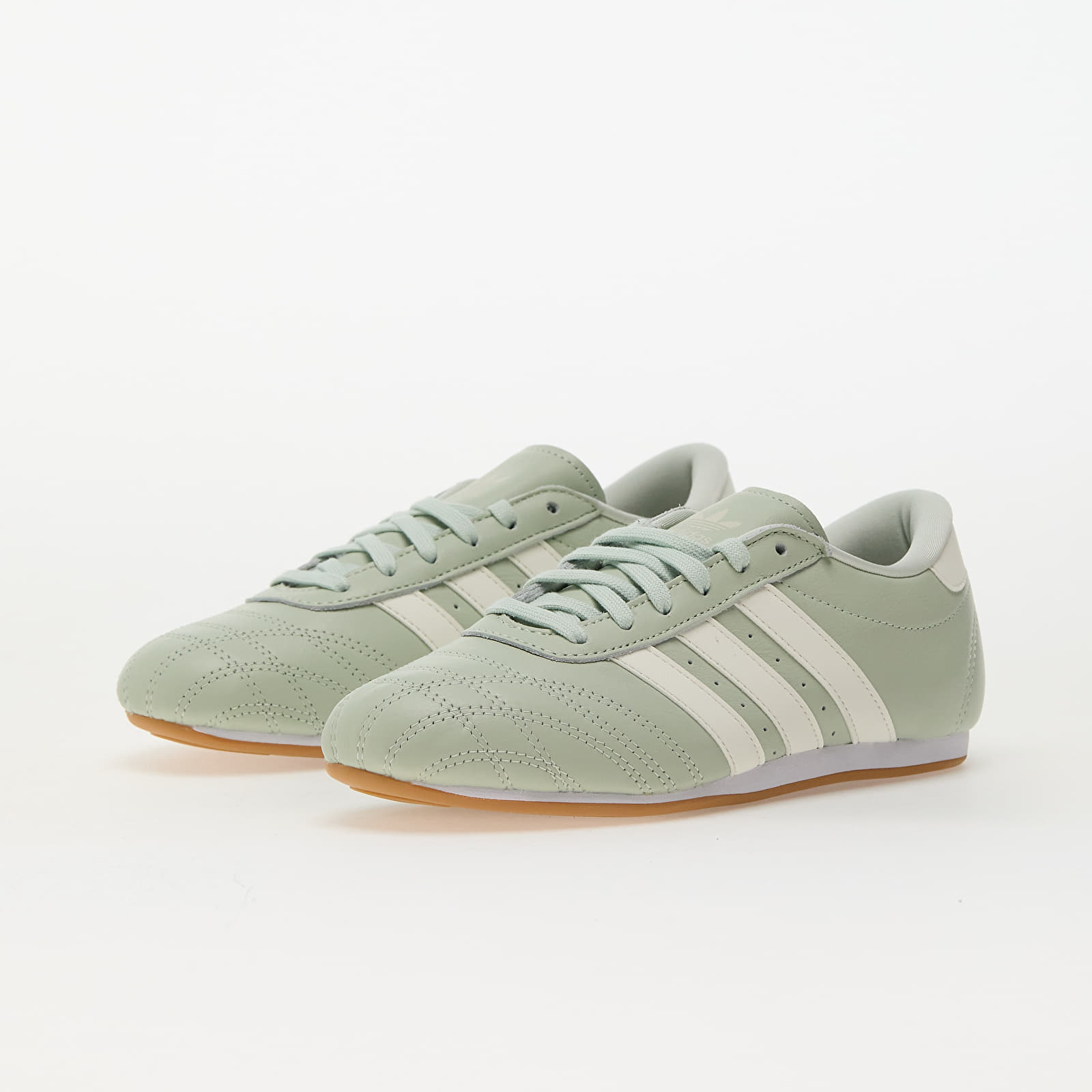 Încălțăminte și sneakerși pentru femei adidas Taekwondo La Linen Green/ Off White/ Ftw White