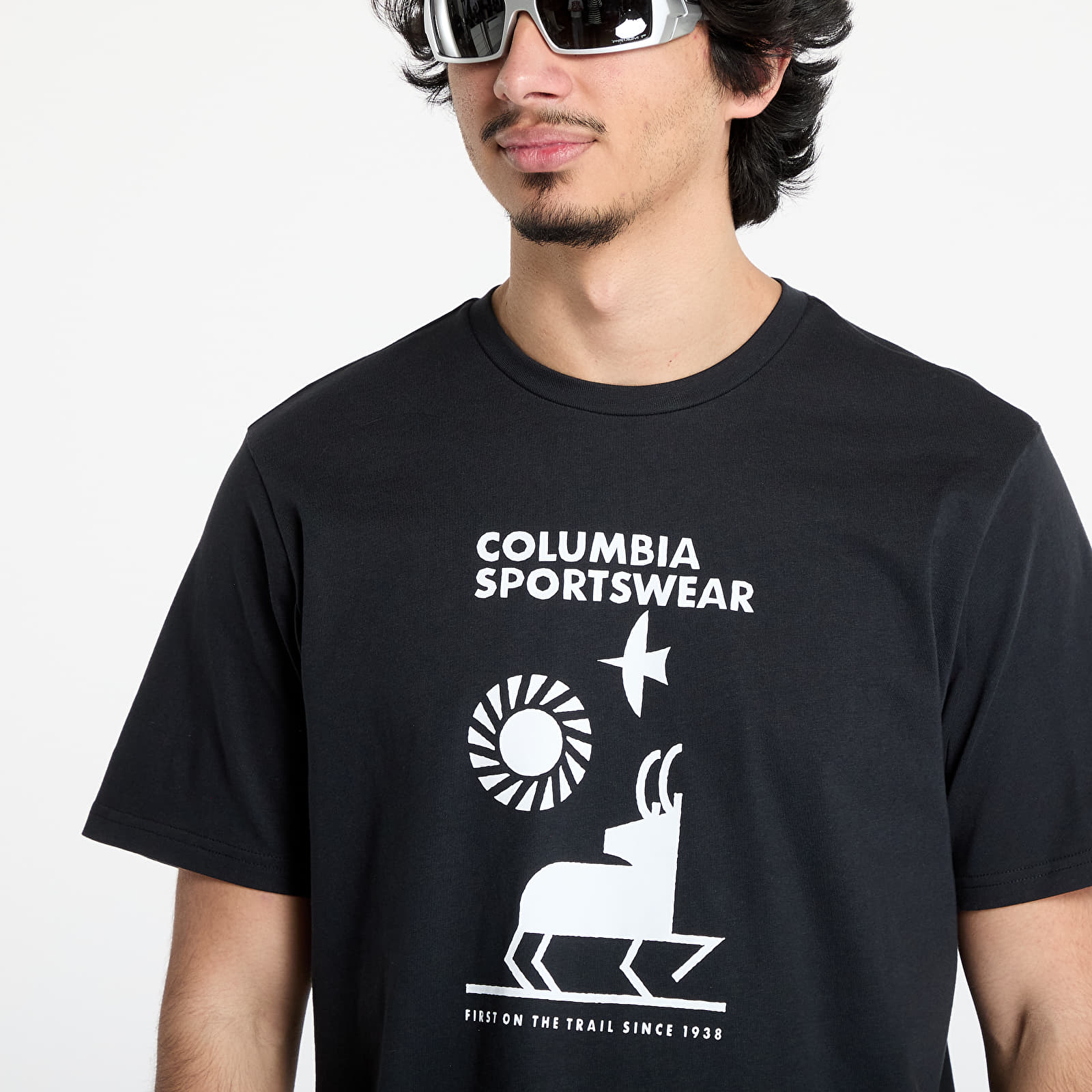 Camisetas Columbia Explorers Canyon™ SS Tee Black/ Naturally Outdoor