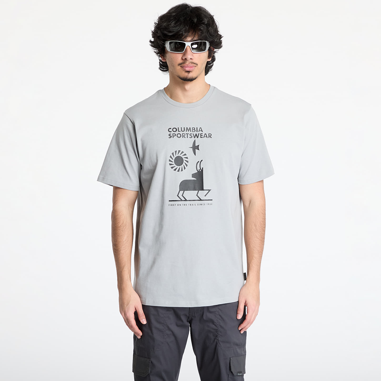 Tričká Columbia Explorers Canyon™ SS Tee Columbia Grey/ Naturally Outdoor