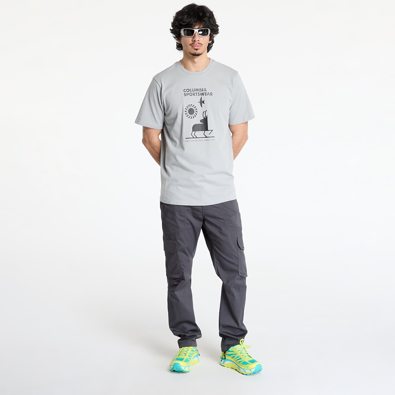 Tričká Columbia Explorers Canyon™ SS Tee Columbia Grey/ Naturally Outdoor