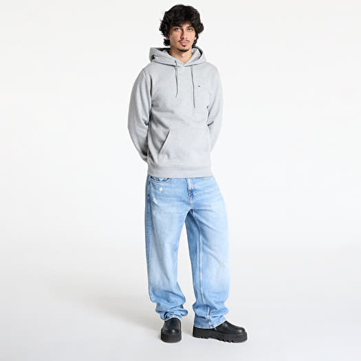 Sweats à capuche homme Tommy Jeans Regular S Flag Hoodie Gray