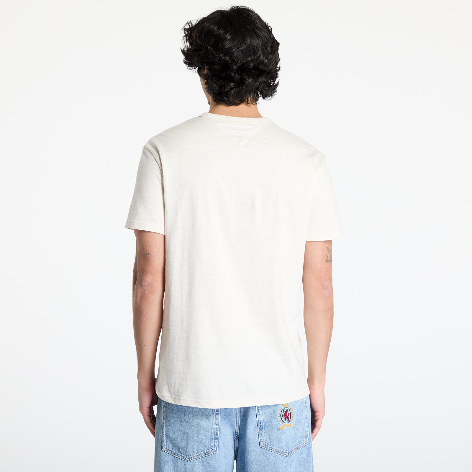 T-shirts til mænd Tommy Jeans Regulat Pop Crest Tee Beige