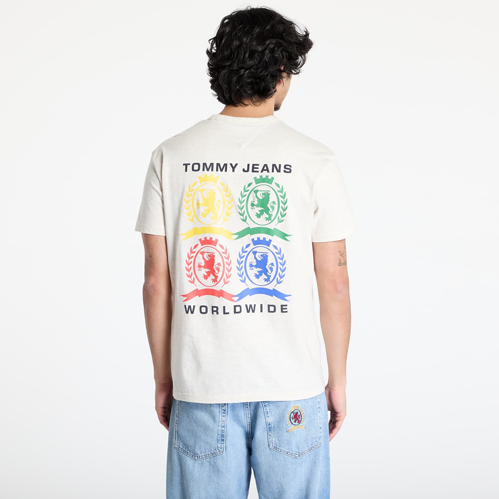 Männer T-Shirts Tommy Jeans Regular 4Clr Crest Tee Beige