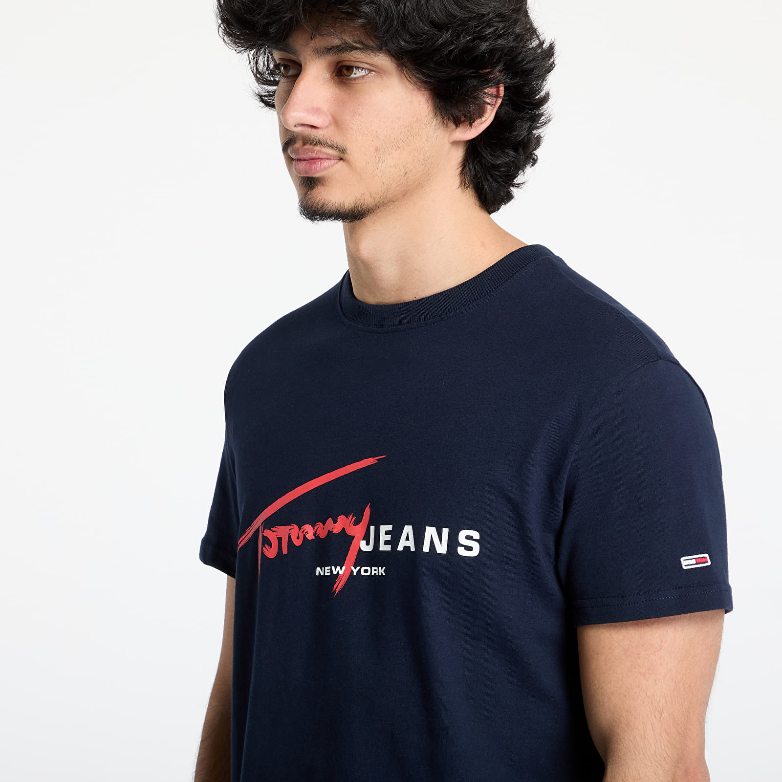 Pánske tričká Tommy Jeans Regular Signature Dna Tee Blue