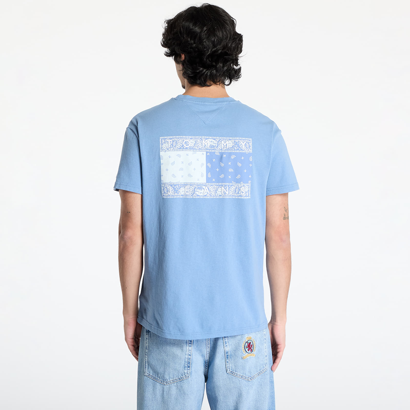 Men's T-shirts Tommy Jeans Regular Paisley Flag Tee Blue
