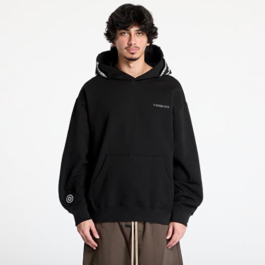 A BATHING APE Shark Logo Relaxed Fit Pullover Hoodie UNISEX Black