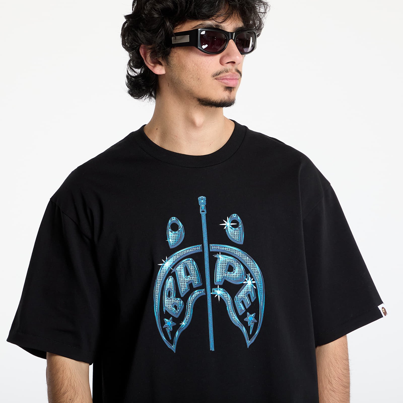 Pánske tričká A BATHING APE Shark Relaxed Fit Tee UNISEX Black
