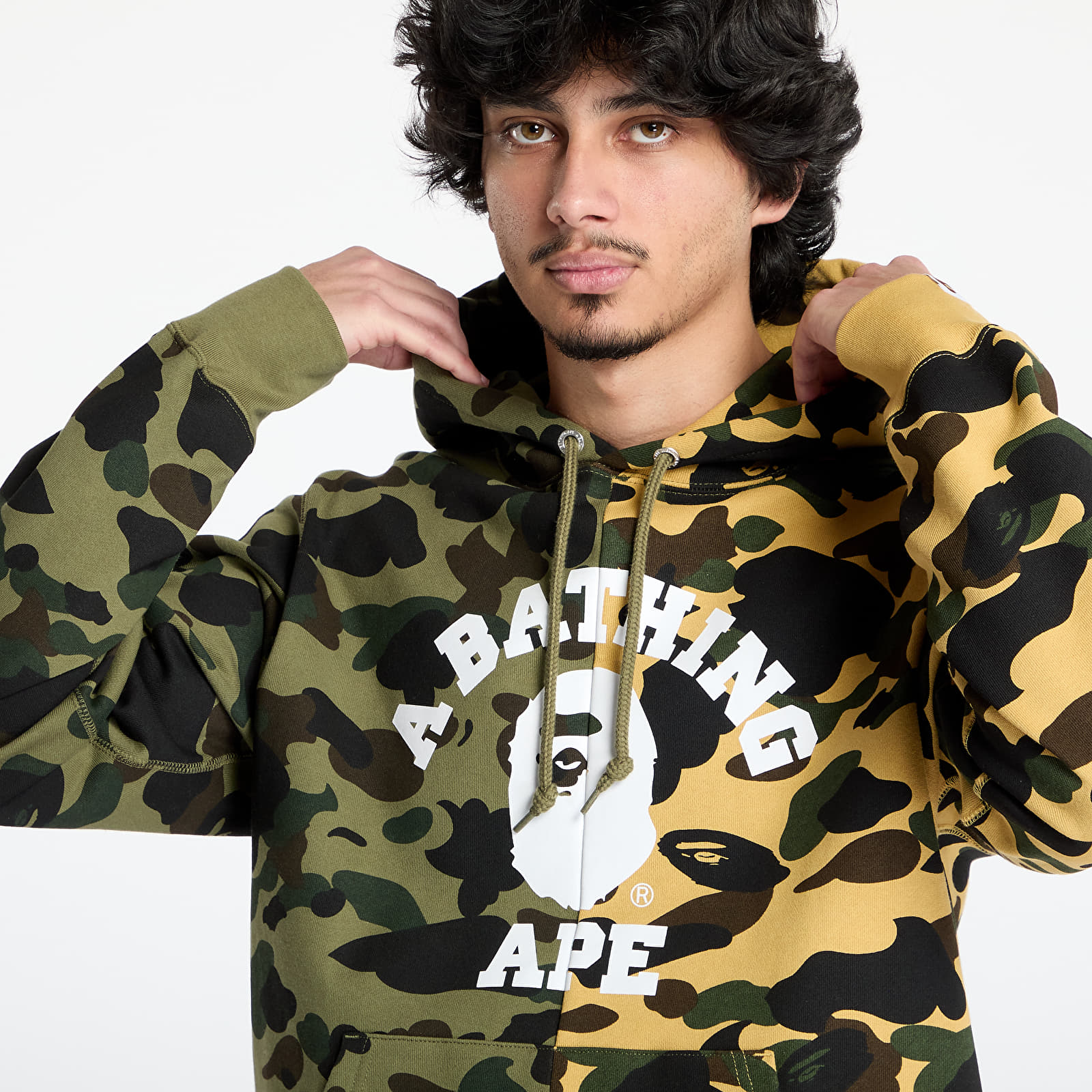 Mikiny A BATHING APE 1St Camo Separate Pullover Hoodie UNISEX Multi