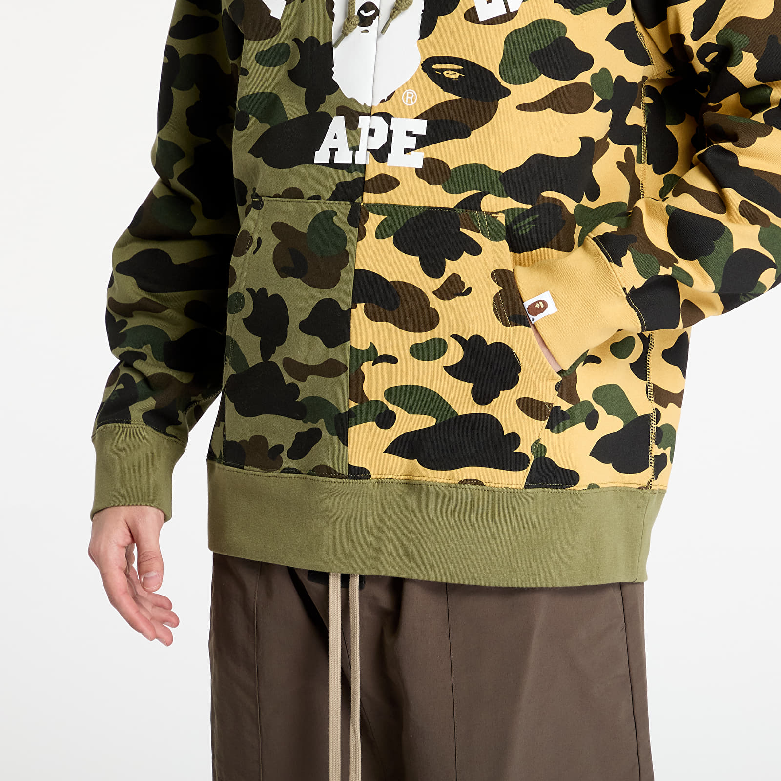 Mikiny A BATHING APE 1St Camo Separate Pullover Hoodie UNISEX Multi