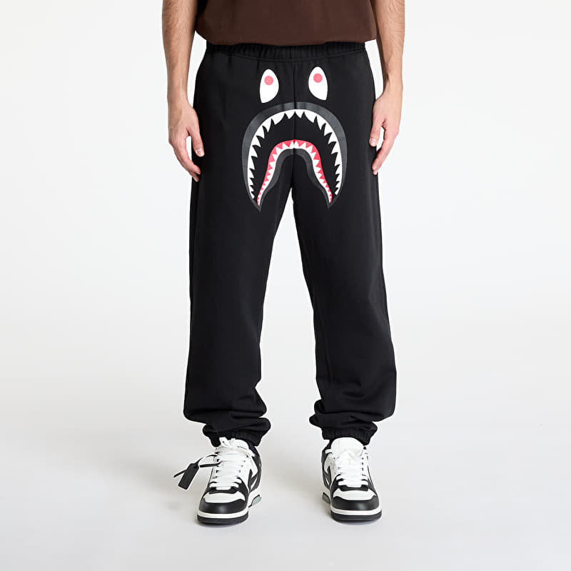 A BATHING APE Shark Regular Fit Sweat Pants UNISEX Black | Footshop