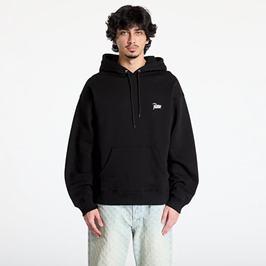 Patta Bark Boxy Hooded Sweater UNISEX Black
