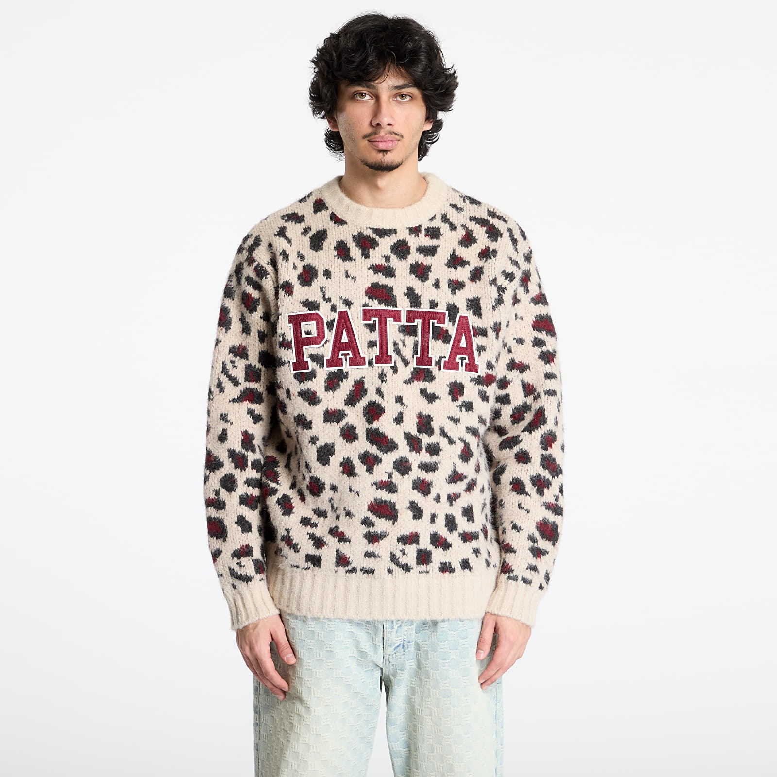 Svetre Patta Leopard Brushed Knitted Sweater UNISEX Multi