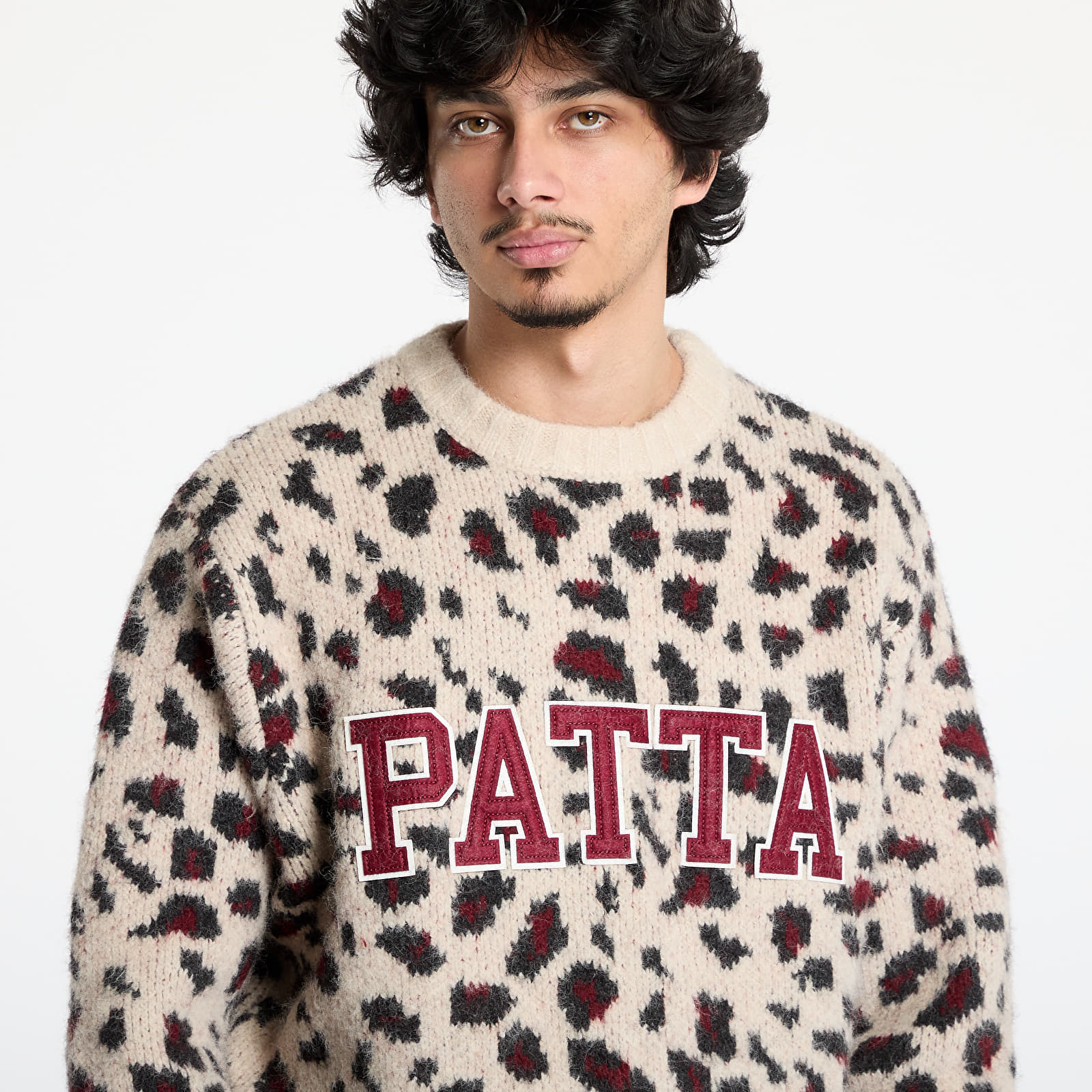 Svetre Patta Leopard Brushed Knitted Sweater UNISEX Multi