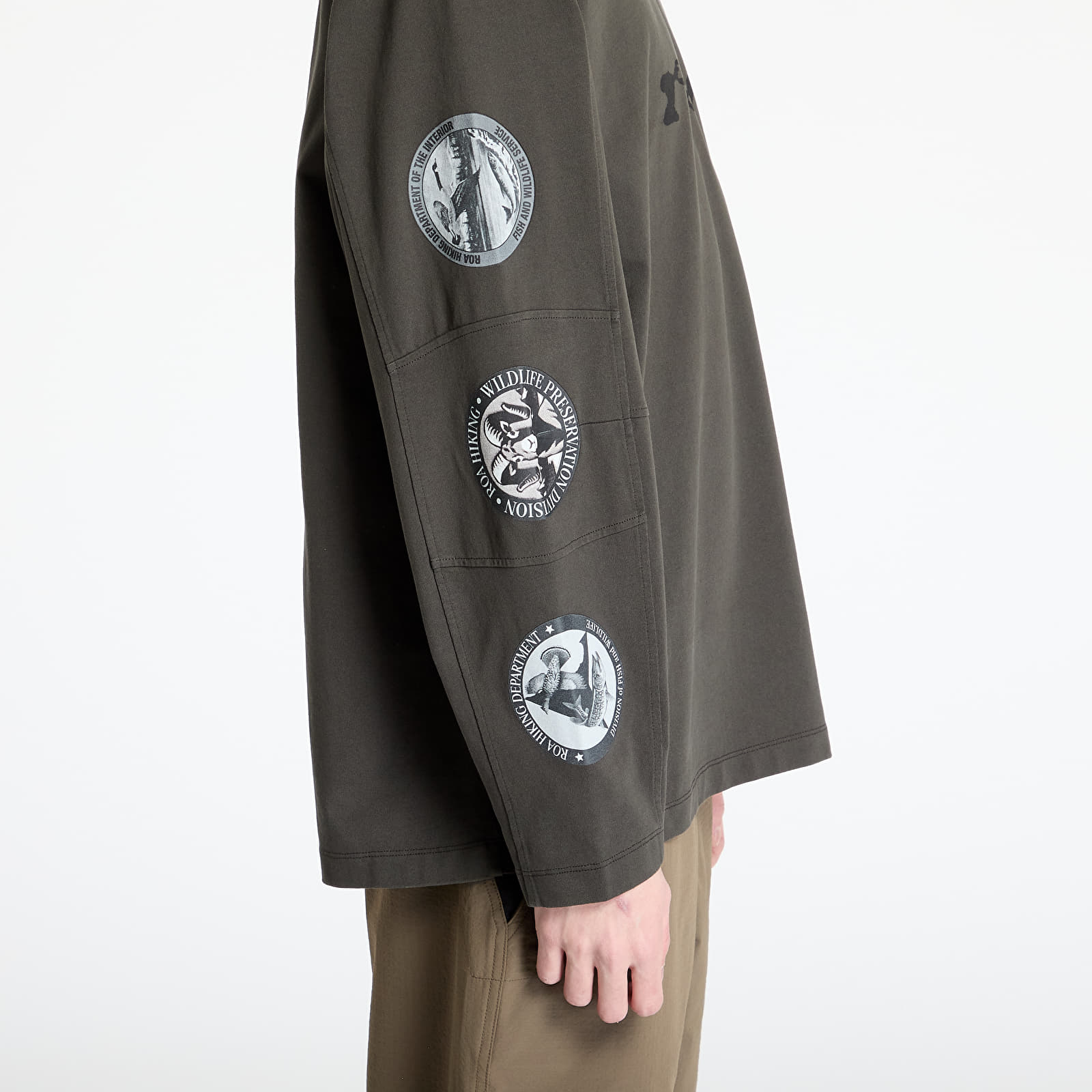T-shirts ROA Division Long Sleeve Black Olive