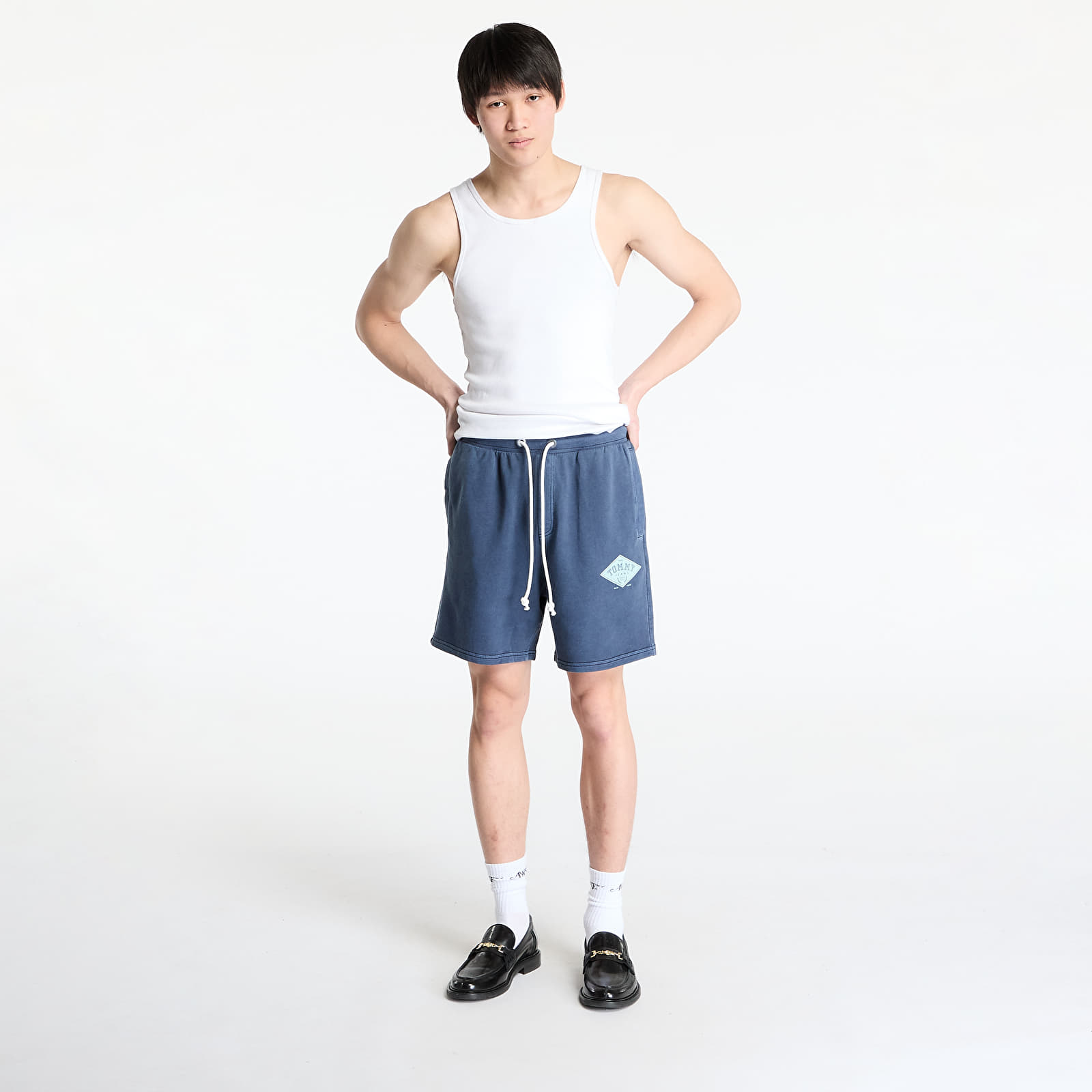 Men's shorts Tommy Jeans Regular Varsity Grap Shorts Blue