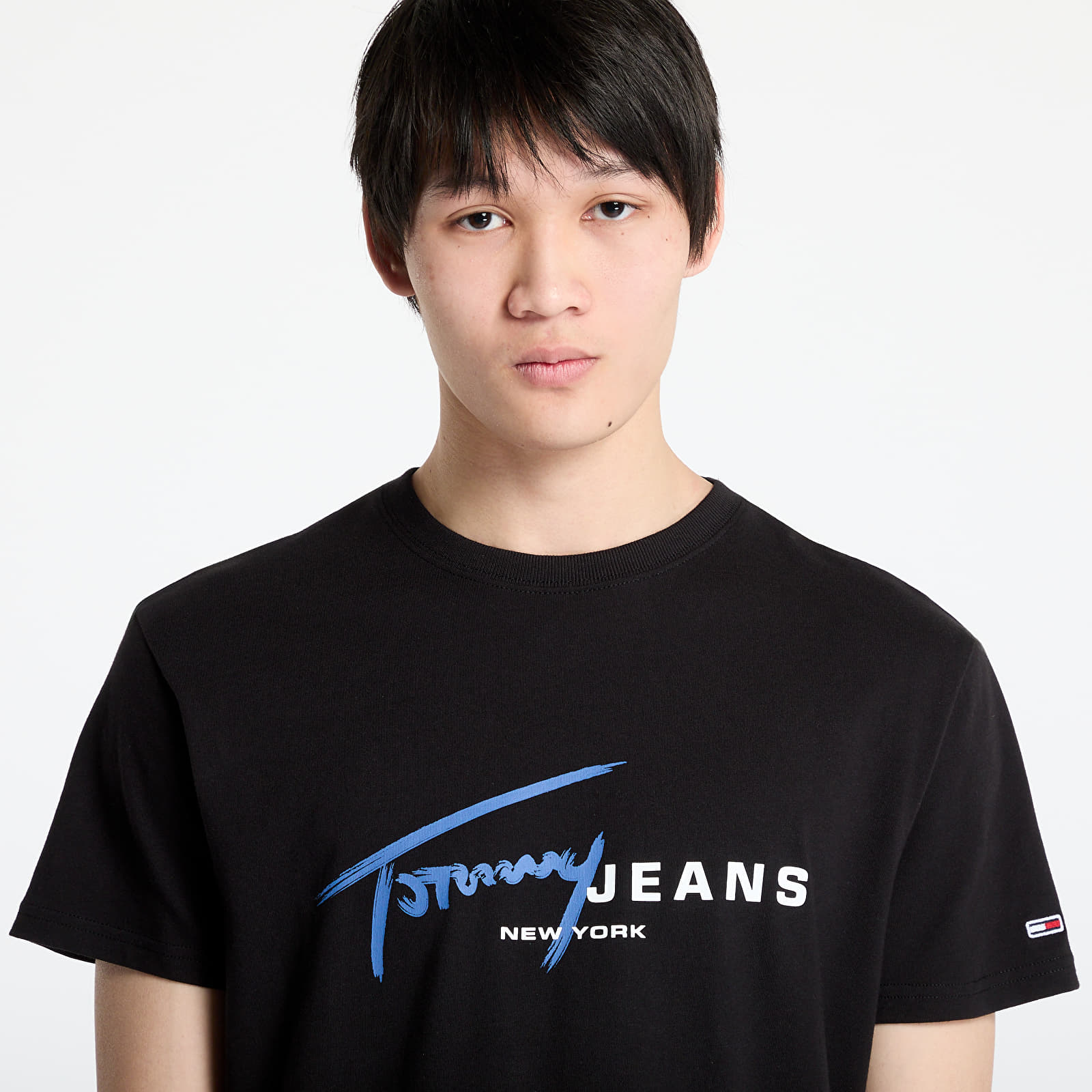 Men's T-shirts Tommy Jeans Regular Signature Dna Tee Black