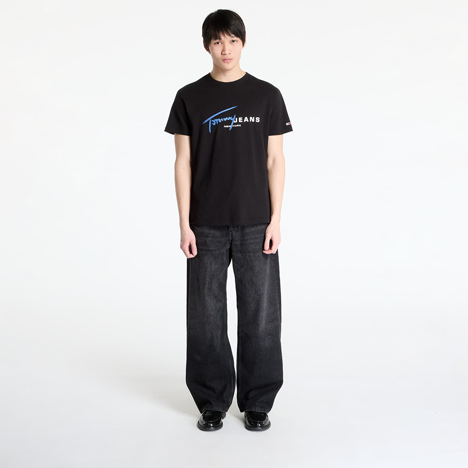 Men's T-shirts Tommy Jeans Regular Signature Dna Tee Black
