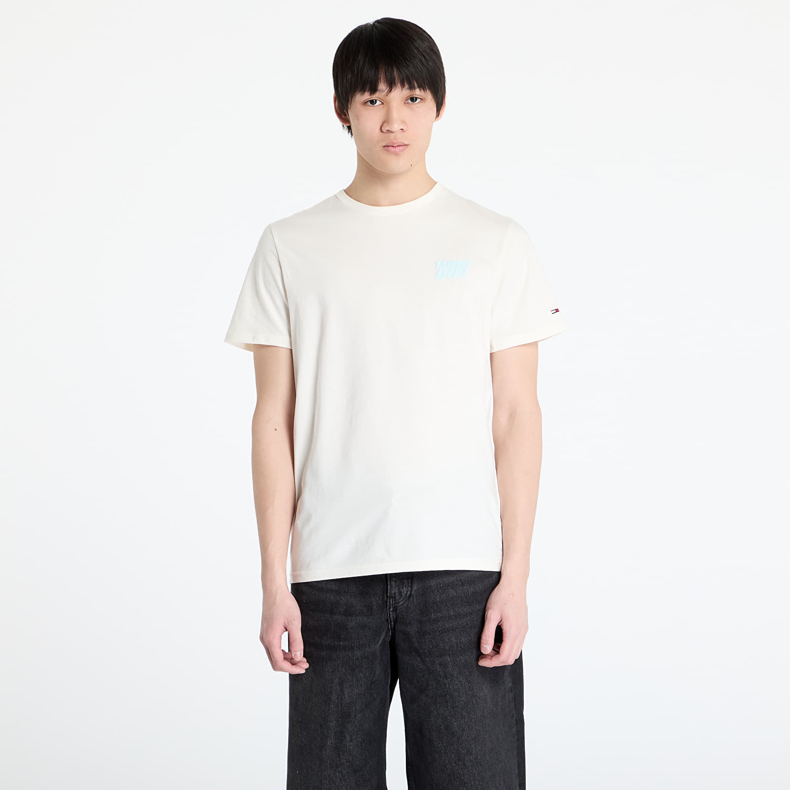 Pánská trička Tommy Jeans Slim Bubble Print Tee White