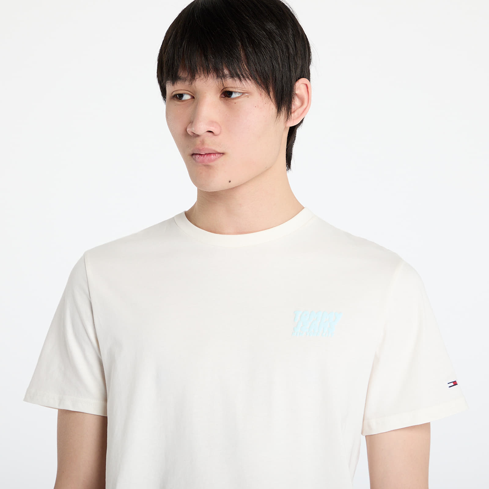 Pánská trička Tommy Jeans Slim Bubble Print Tee White