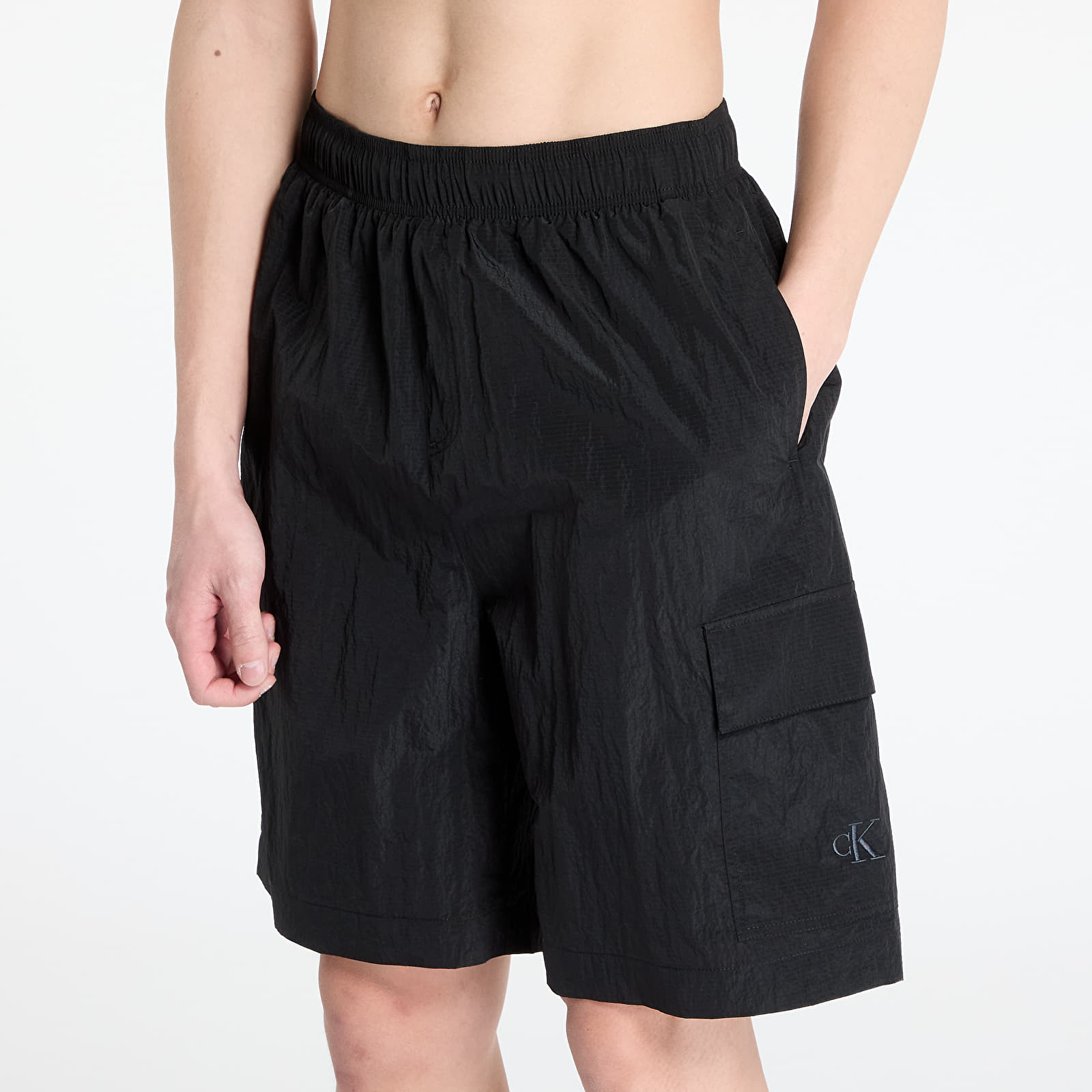 Badmode voor heren Calvin Klein Jeans Long Wide Boardshorts Black