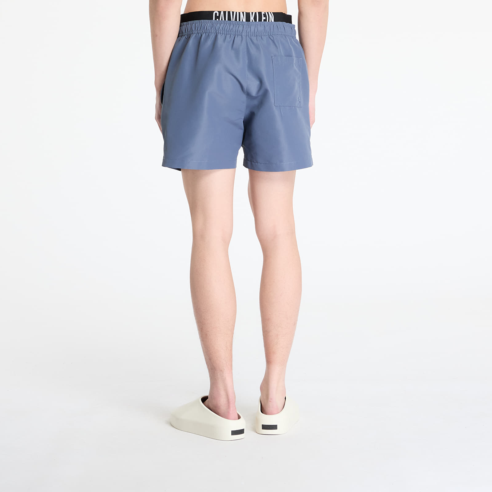 Miesten uimahousut Calvin Klein Jeans Medium Double Wb Boardshorts Gray
