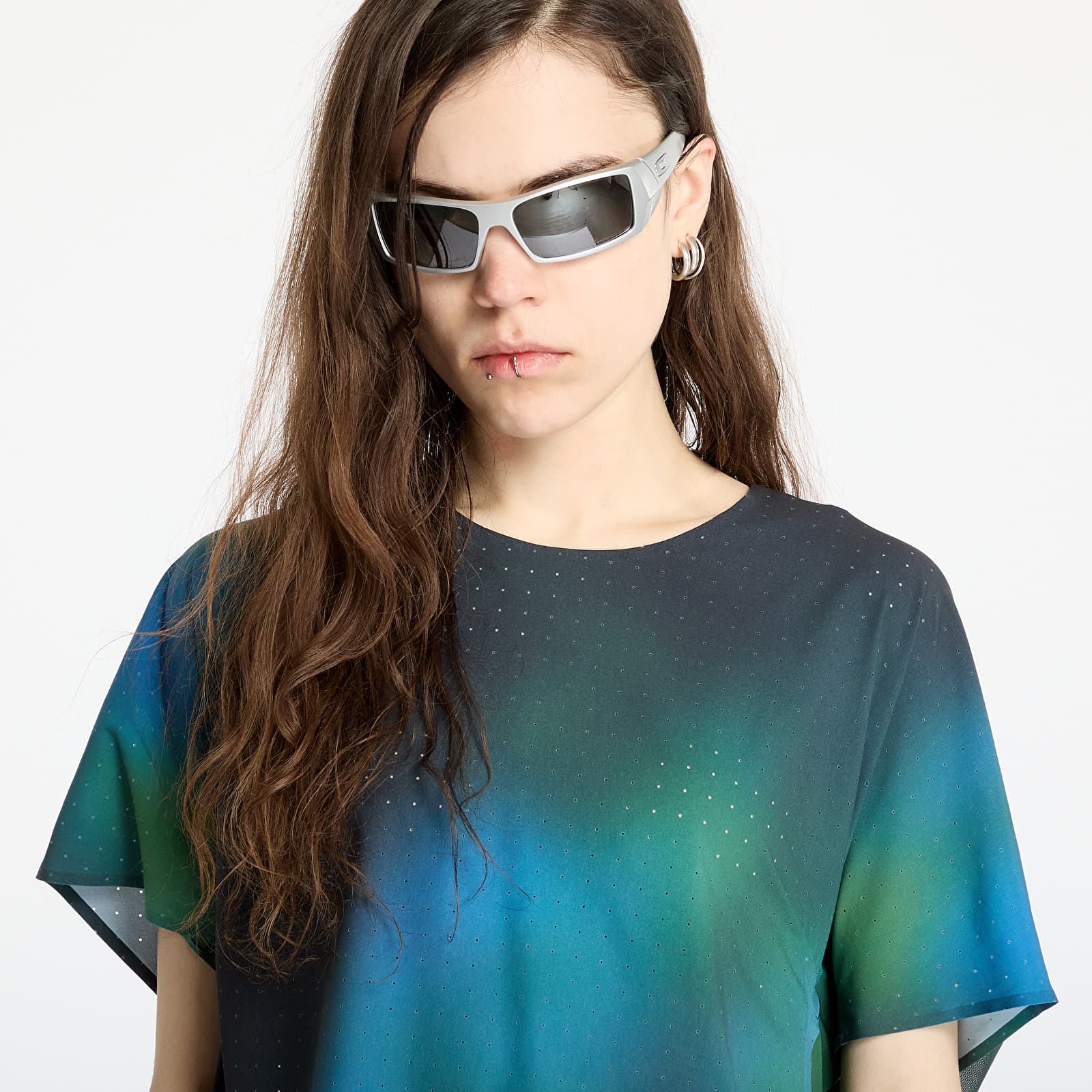 Damen T-Shirts  Y-3 Allover Print Running Short Sleeve T-Shirt Multicolor