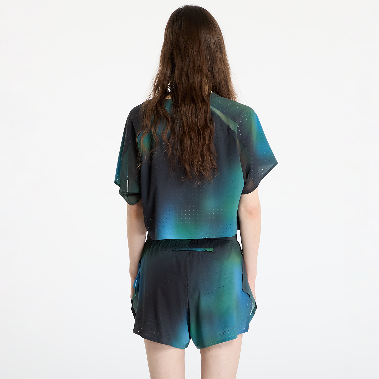 Damen T-Shirts  Y-3 Allover Print Running Short Sleeve T-Shirt Multicolor