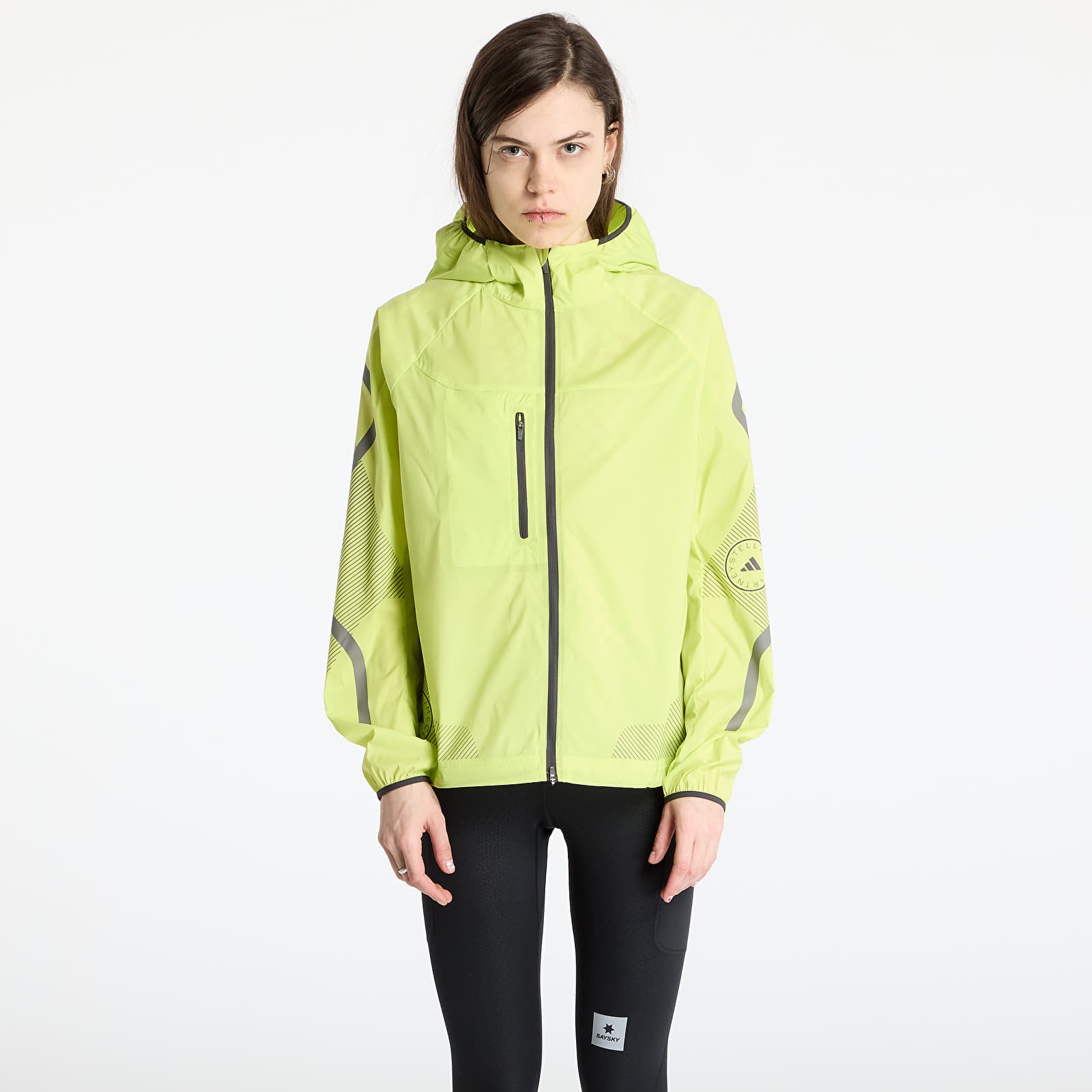 Dámské bundy adidas x Stella Mccartney Running Jacket Green/ Bahia Glow
