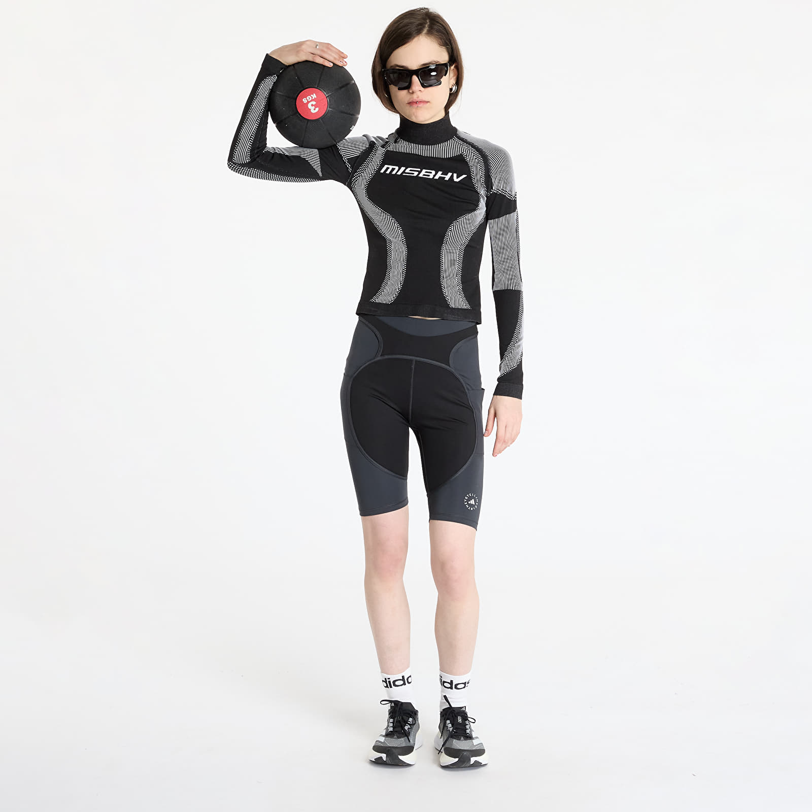 Shorts adidas by Stella Mccartney Two-Tone Bike Leggings Black/ Black/ Carbon