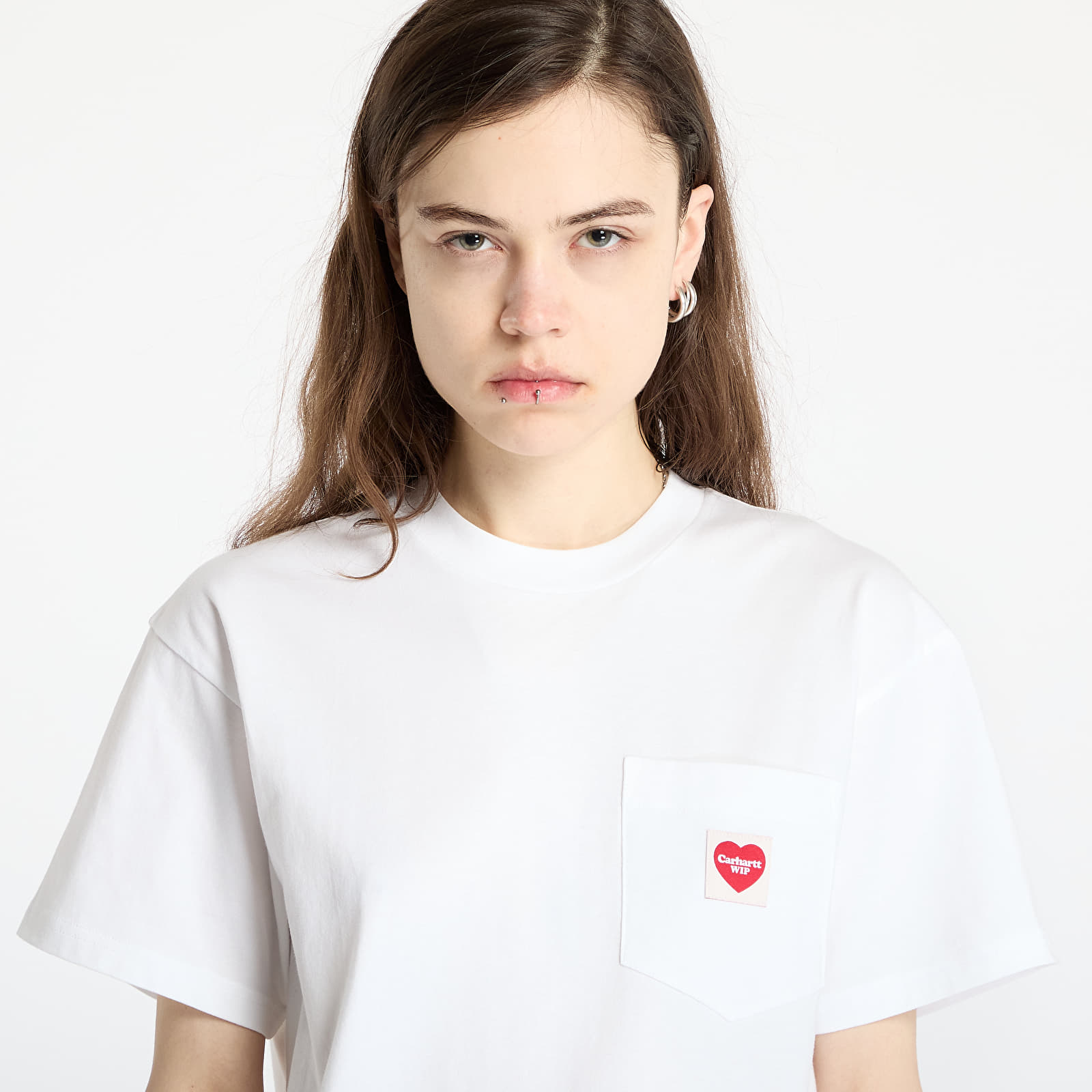 T-Shirts Carhartt WIP S/S Pocket Heart T-Shirt UNISEX White/ Red