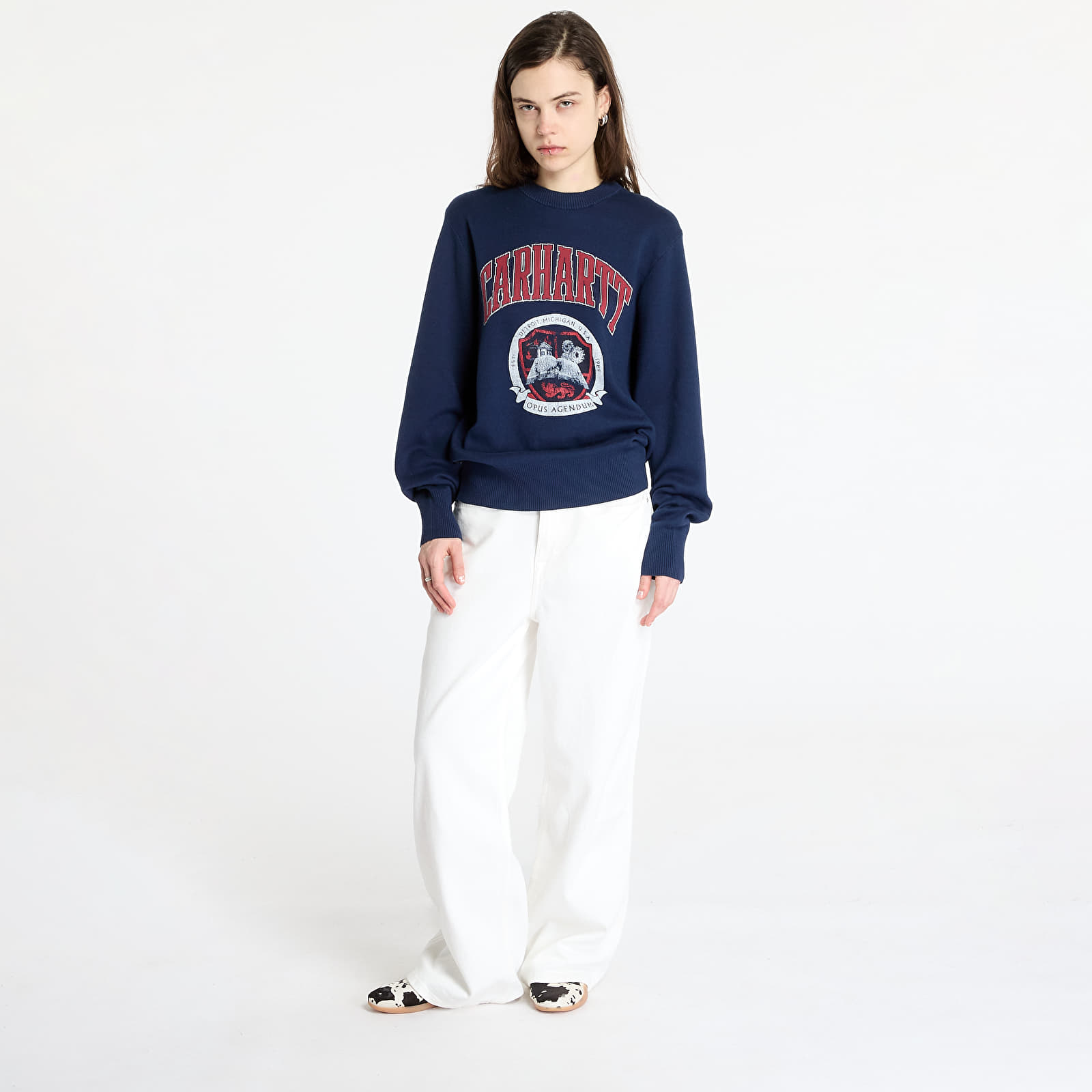 Svetry Carhartt WIP Library College Sweater UNISEX Ink